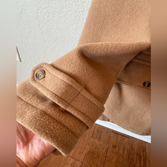 VTG Tibbett Jacket Mens 44 Tan-Brown Wool Blend Heavy Coat Made In England - Picture 3 of 14